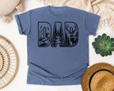 Dad Outdoors Scene graphic tee in Blue Jean