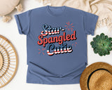 Star Spangled Cutie Grey graphic tee in Blue Jean