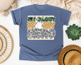 My Daddy Is My Hero White graphic tee in Blue Jean