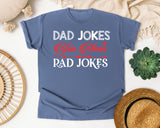 Dad Jokes You Mean Rad Jokes White 3 graphic tee in Blue Jean