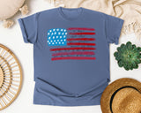 Star Spangled Banner Flag graphic tee in Blue Jean