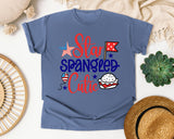 Star Spangled Cutie Red graphic tee in Blue Jean