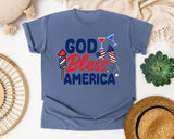 God Bless America Navy graphic tee in Blue Jean