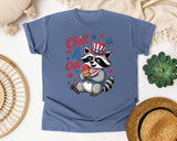 Chill The 4 Out Grey graphic tee in Blue Jean