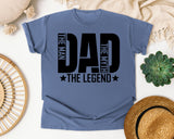 Dad The Man The Myth The Legend White 2 graphic tee in Blue Jean