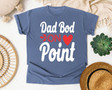 Dad Bod On Point White 3 graphic tee in Blue Jean