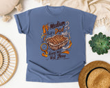 Medium Rare Dad Always Well Done Brown graphic tee in Blue Jean