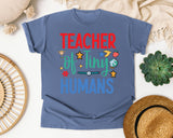 Teacher Of Tiny Humans Trophy graphic tee in Blue Jean