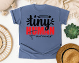 Tiny Human Farmer graphic tee in Blue Jean