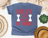 Dad By Day Gamer By Night White 2 graphic tee in Blue Jean