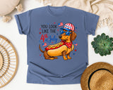 You Look Like The 4th Of July Brown graphic tee in Blue Jean