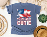 Star Spangled Cutie White 2 graphic tee in Blue Jean