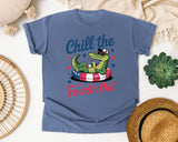 Chill The Fourth Out Grey 2 graphic tee in Blue Jean