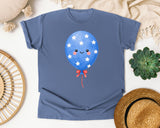 Patriotic Star Balloon graphic tee in Blue Jean