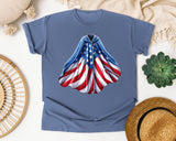 American Flag Cape graphic tee in Blue Jean