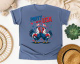 Party In The USA Grey 2 graphic tee in Blue Jean
