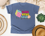 Game Over Back To School graphic tee in Blue Jean