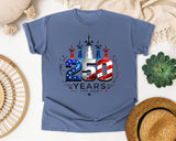 250 Years 1776 2026 graphic tee in Blue Jean