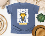 Best Dad Ever No Days Off White graphic tee in Blue Jean
