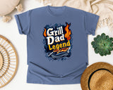 Grill Dad Legend Black graphic tee in Blue Jean