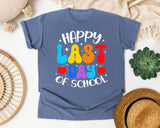 Happy Last Day Of School graphic tee in Blue Jean