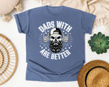 Dads With Beards Are Better White graphic tee in Blue Jean