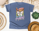 100 Days Of School Baseball graphic tee in Blue Jean