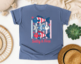 Salty And Free graphic tee in Blue Jean