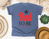 Dad To Be White graphic tee in Blue Jean