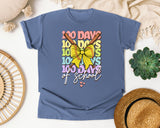 100 Days Of School Softball graphic tee in Blue Jean