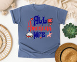 All American Wife graphic tee in Blue Jean