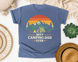 Best Camping Dad Ever graphic tee in Blue Jean
