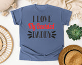 I Love My Bearded Daddy Grey graphic tee in Blue Jean