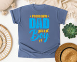 Proud New Dad It's A Boy graphic tee in Blue Jean
