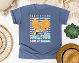 100 Days Of School Rainbow Bow graphic tee in Blue Jean
