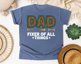Dad Fixer Of All Things Brown graphic tee in Blue Jean