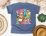 Ready Fur School Puppies graphic tee in Blue Jean