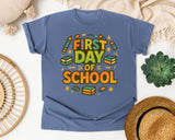 First Day Of School Marquee graphic tee in Blue Jean