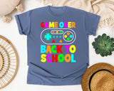 Game Over Back To School Retro Controller graphic tee in Blue Jean