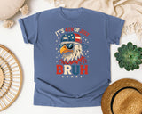 It's 4th Of July Bruh graphic tee in Blue Jean