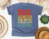 Dad The Man The Myth The Legend Red 2 graphic tee in Blue Jean