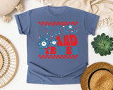 Stars And Stripes Red 2 graphic tee in Blue Jean