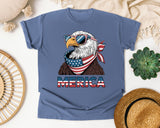Merica Grey 2 graphic tee in Blue Jean