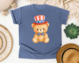 Teddy Bear With Bow Tie graphic tee in Blue Jean