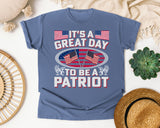 It's A Great Day To Be A Patriot graphic tee in Blue Jean