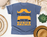 My Favorite People Call Me Papa White 2 graphic tee in Blue Jean