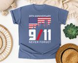 Never Forget Anniversary graphic tee in Blue Jean