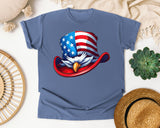 Eagle Uncle Sam Hat graphic tee in Blue Jean