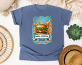 Grill Master Dad Grey graphic tee in Blue Jean