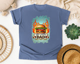 Grill Master Dad Grey 2 graphic tee in Blue Jean